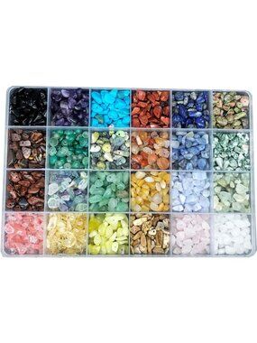 Natural Gemstone Beads - Irregular Stone Chips for Energy Healing & Jewelry